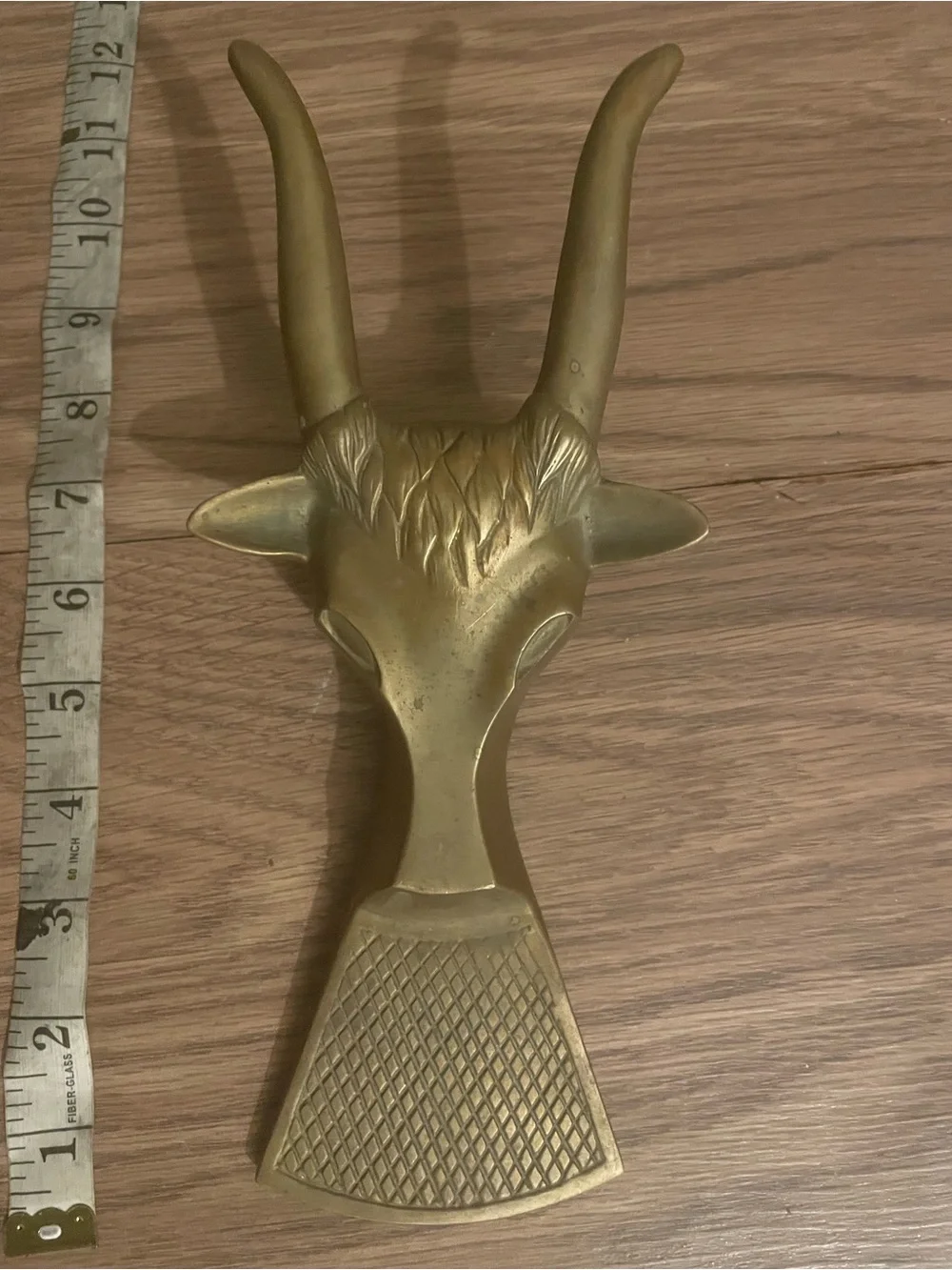 Gold Antelope Head Wall Hook - Decorative Hanging Accent